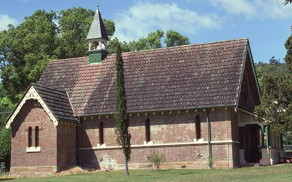 The brick Anglican church in Kangaroo Valley village